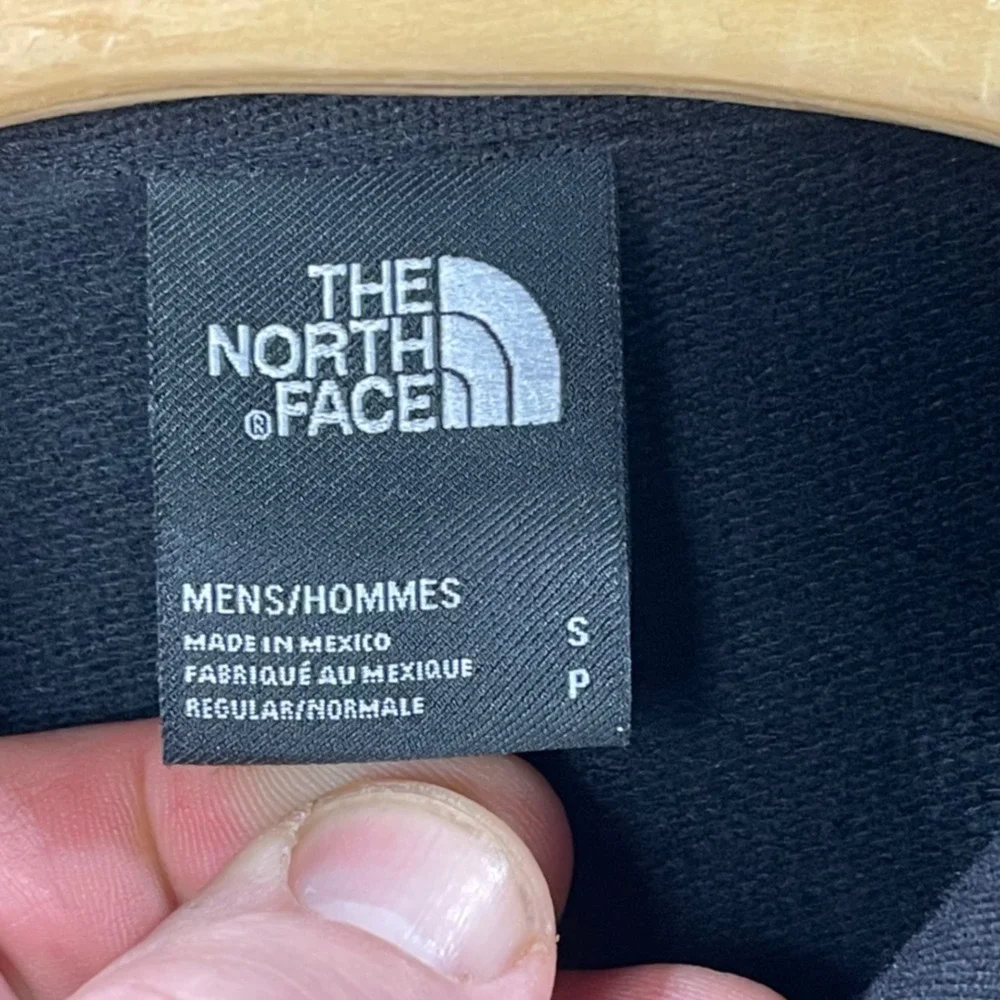 The North Face Full Zip Hoodie Black Sweatshirt Men's Small Logo Jacket S